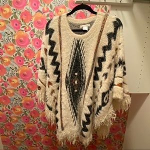 Francesca Tribal Pattern Poncho